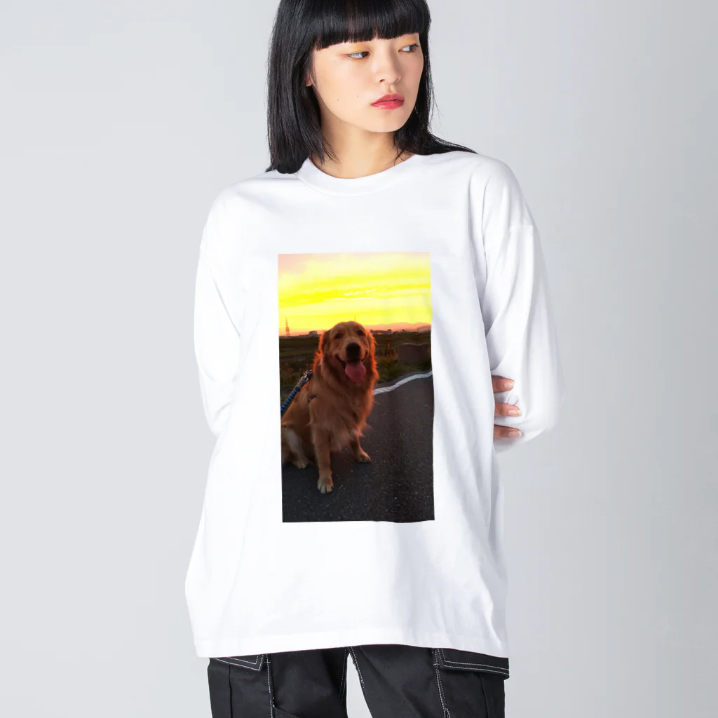 greenkenのゴル：ケン：夕焼け Big Long Sleeve T-Shirt