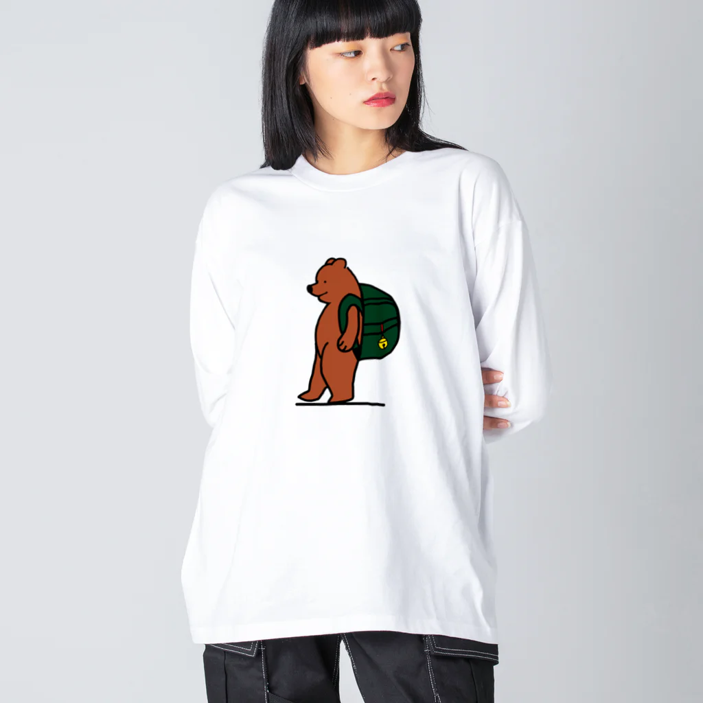 ＋Whimsyのcamp bear ビッグシルエットロングスリーブTシャツ