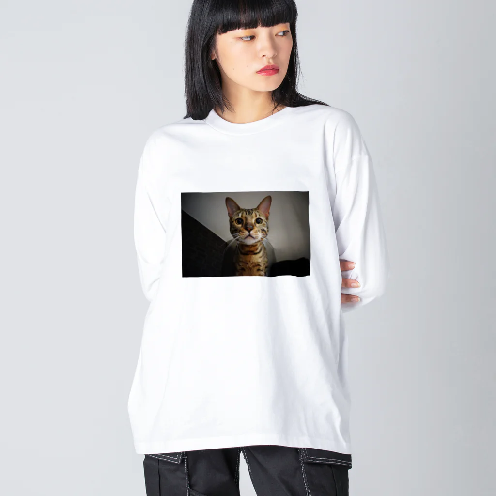 catとdogのBengal猫7 ビッグシルエットロングスリーブTシャツ