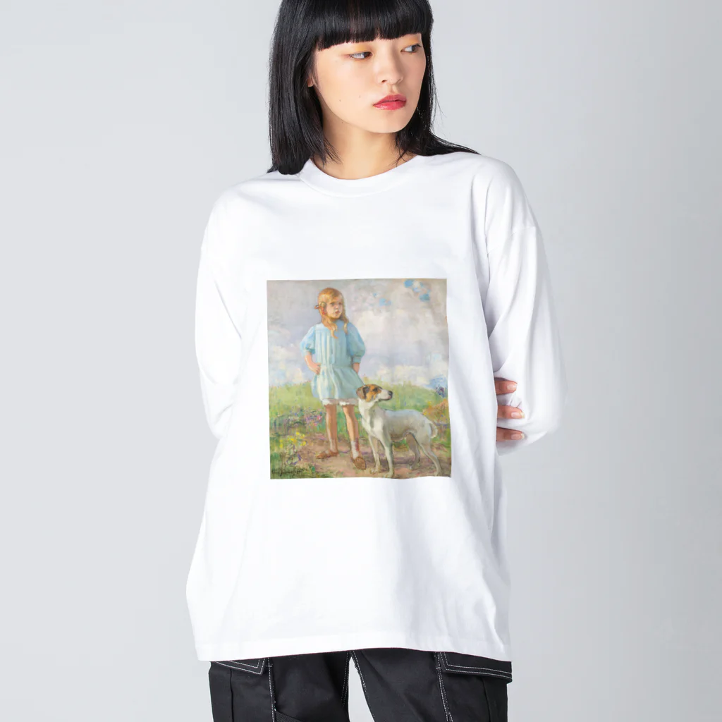 tarinaiのエーロ・ヤーネフェルト「少女と犬」 Big Long Sleeve T-Shirt