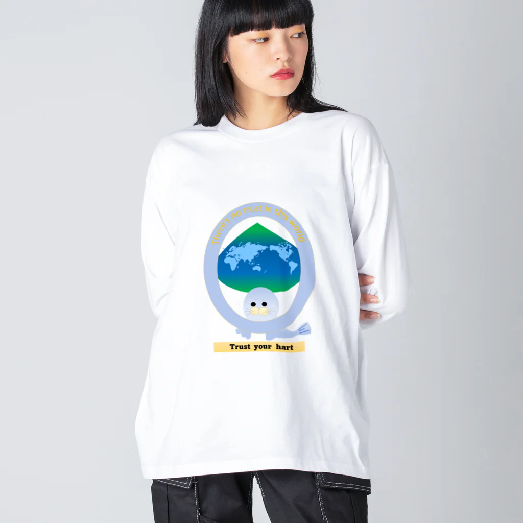 hacci-2021のQアザラシ君 ビッグシルエットロングスリーブTシャツ