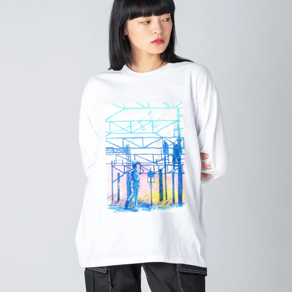 新商品PTオリジナルショップの矢ヶ崎第一閉そく信号機(碓氷線) Big Long Sleeve T-Shirt