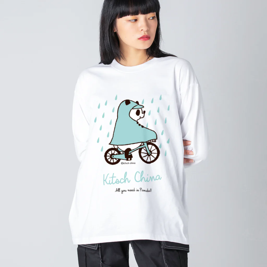 キッチュのレインコートパンダ Big Long Sleeve T-Shirt