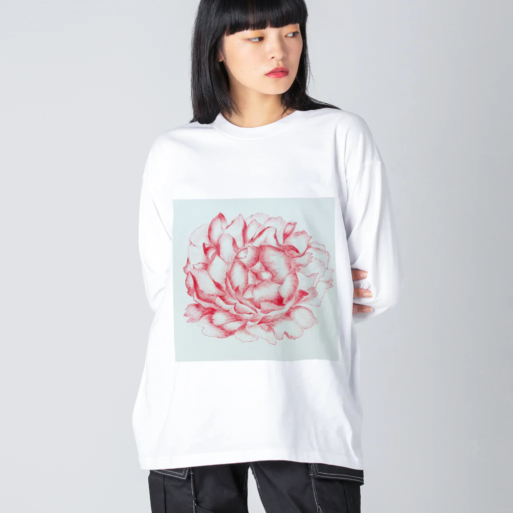 ピッチーの芍薬 peony ビッグシルエットロングスリーブTシャツ