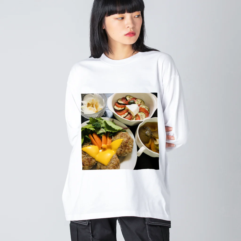 ささみの日常の我が家の夕食〜洋〜 ビッグシルエットロングスリーブTシャツ