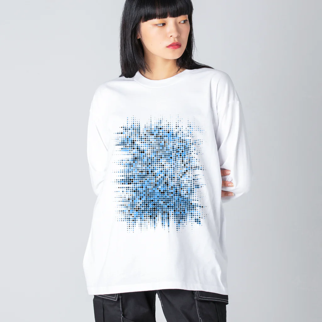 GALACTIC REBELの青い爆発 Big Long Sleeve T-Shirt