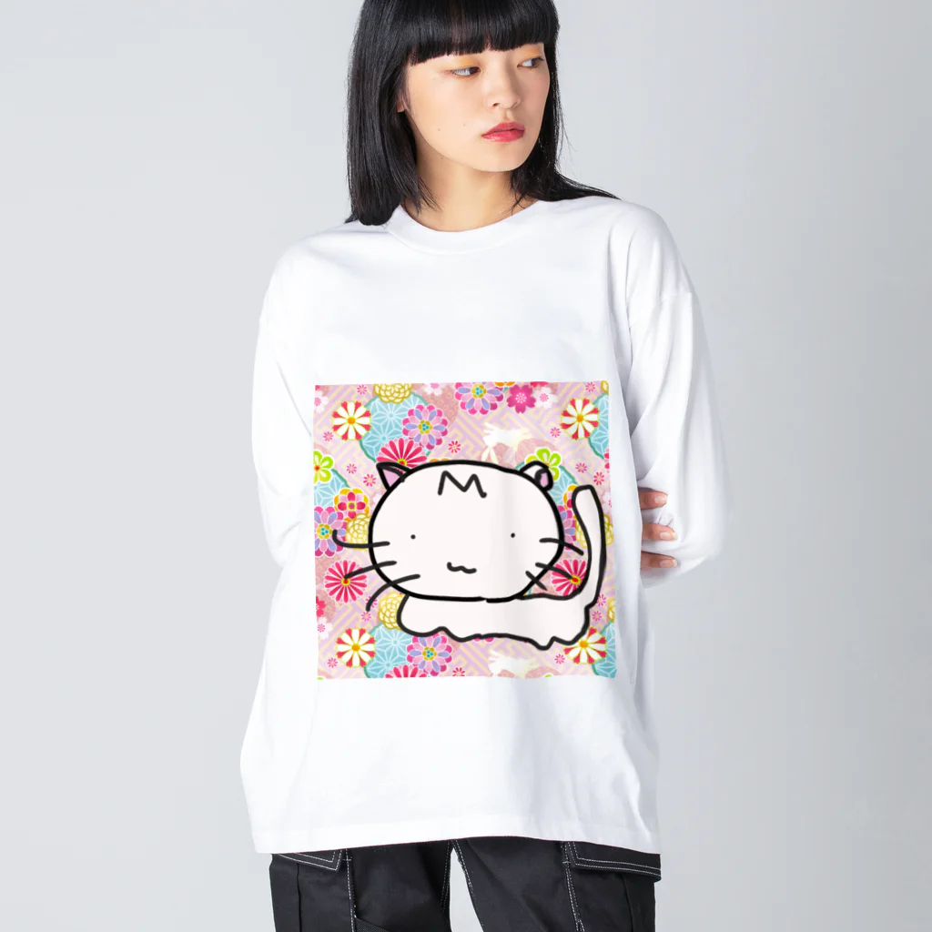 さくらんぼねこの白猫さん♥ Big Long Sleeve T-Shirt