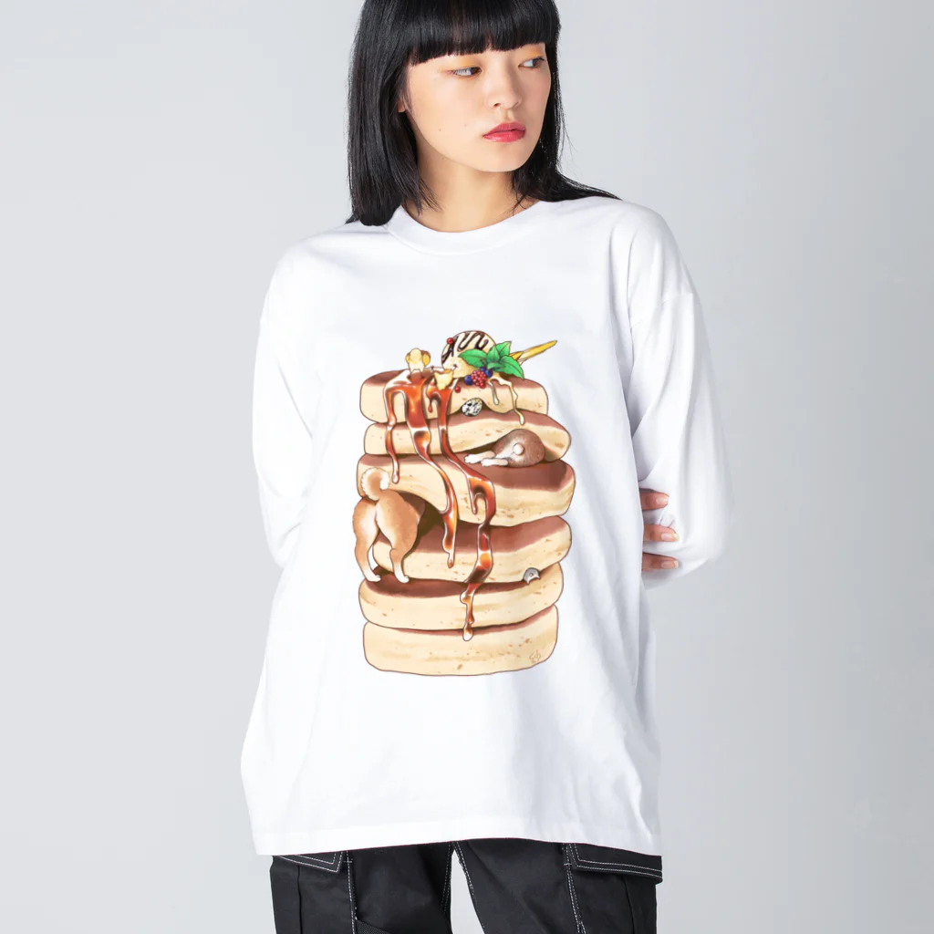 透月糖花のおしりパンケーキ ビッグシルエットロングスリーブTシャツ