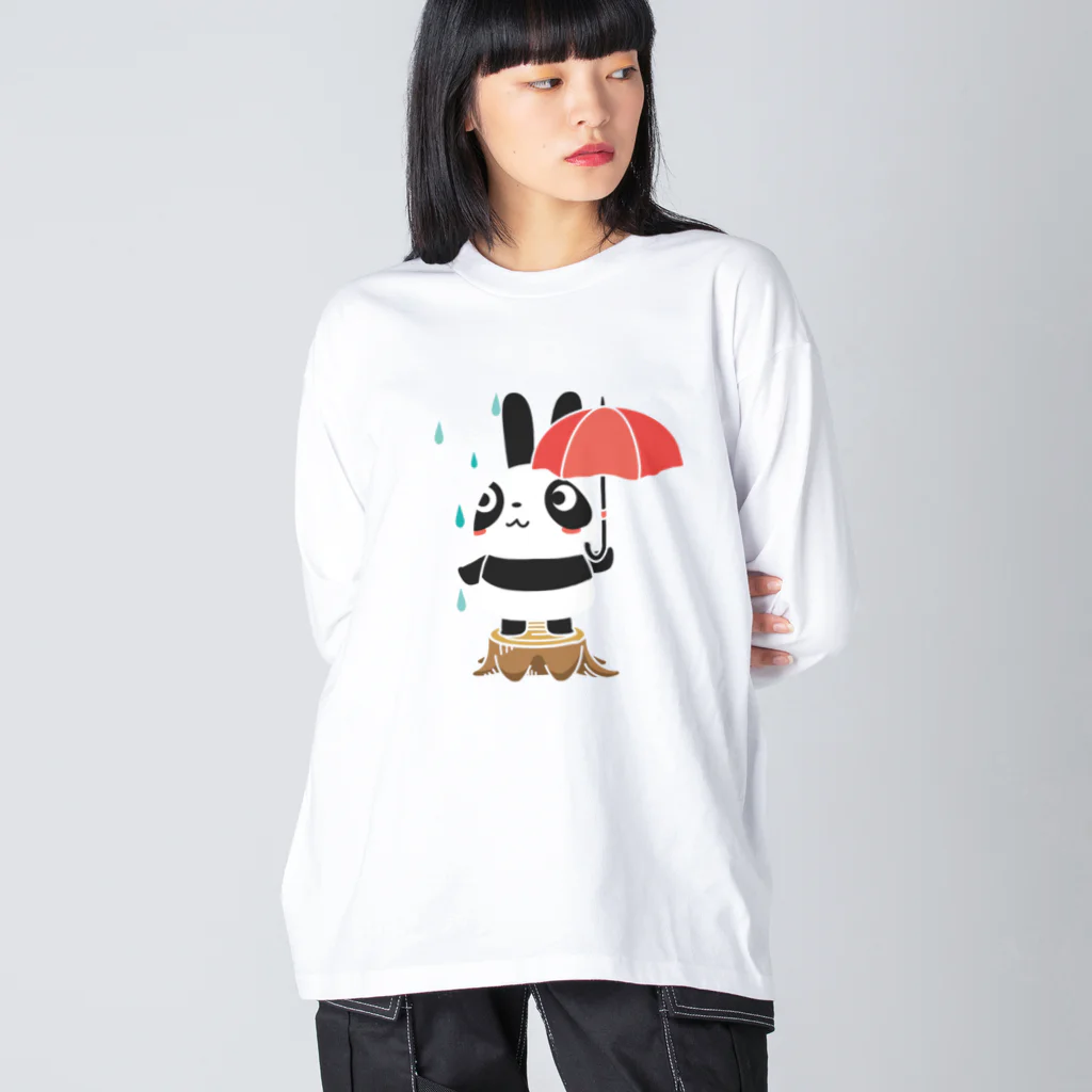 イラスト MONYAAT のラビットパンダ Big Long Sleeve T-Shirt