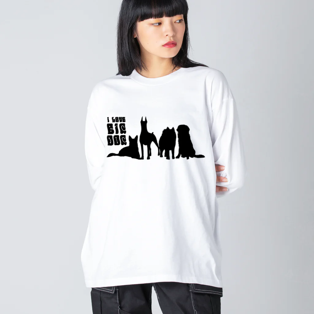 SANKAKU DESIGN STOREのI LOVE BIG DOG！ groovy/B ビッグシルエットロングスリーブTシャツ