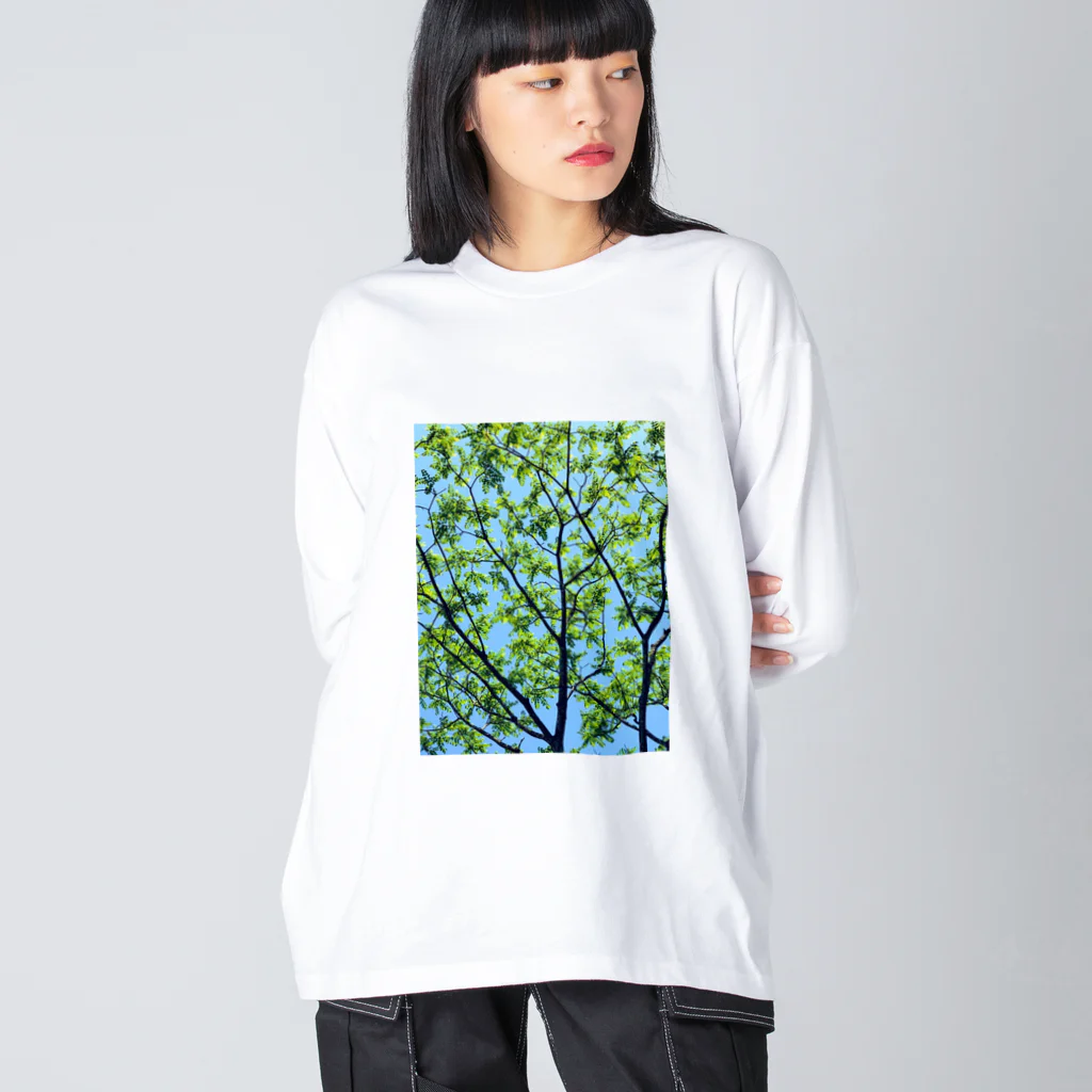 水彩屋の森林浴🌲 ビッグシルエットロングスリーブTシャツ