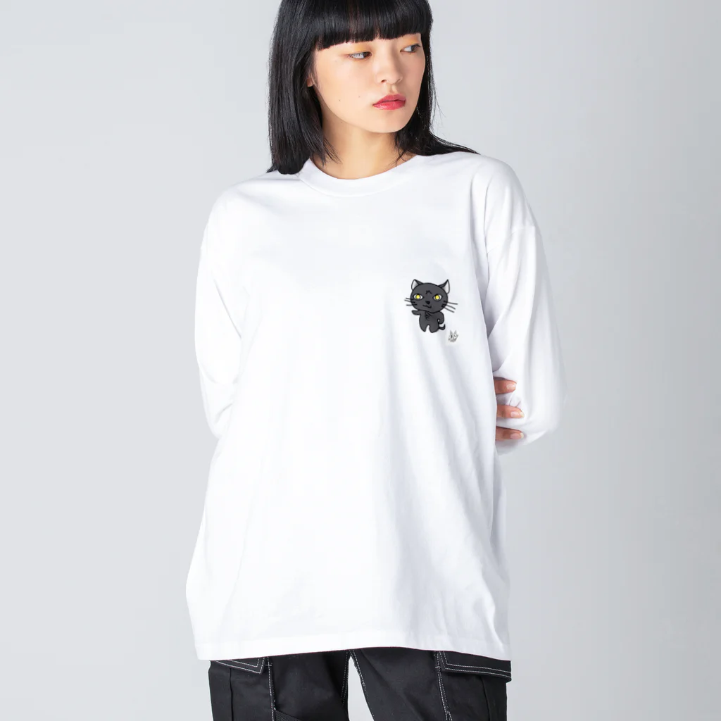 ColorfuLにゃんこのうちの黒ネコさん Big Long Sleeve T-Shirt