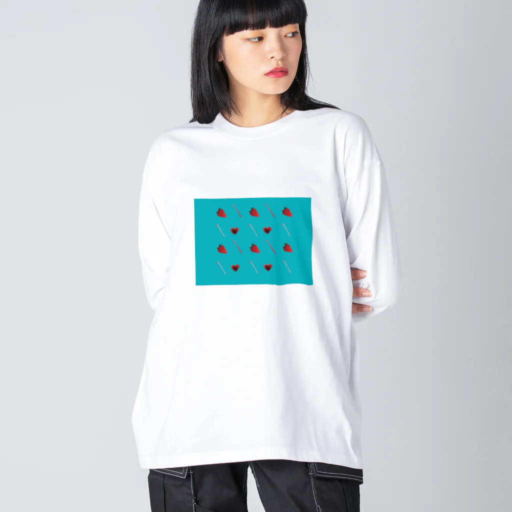 こはくのいえの甘いものを食べた後は歯を磨こうね Big Long Sleeve T-Shirt