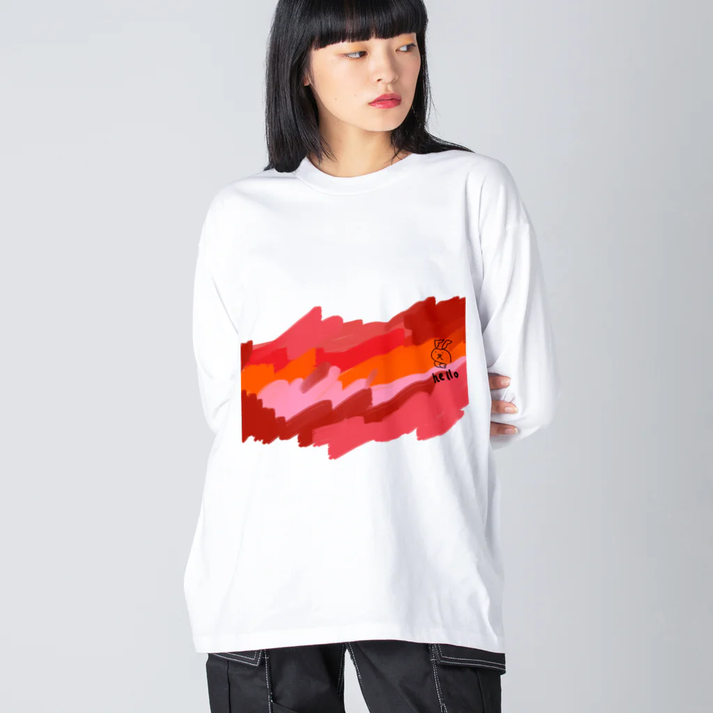 ポテコロアートショップの赤の衝撃 by kids Big Long Sleeve T-Shirt