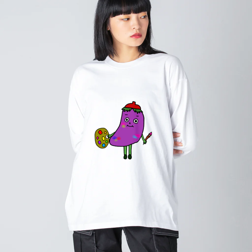 Let's Vegetablesのなすこちゃん【Let's Vegetables】 Big Long Sleeve T-Shirt