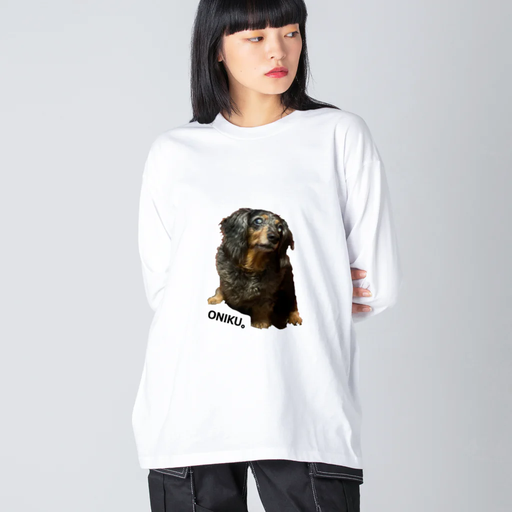 ObABaのおばば犬シリーズ ビッグシルエットロングスリーブTシャツ