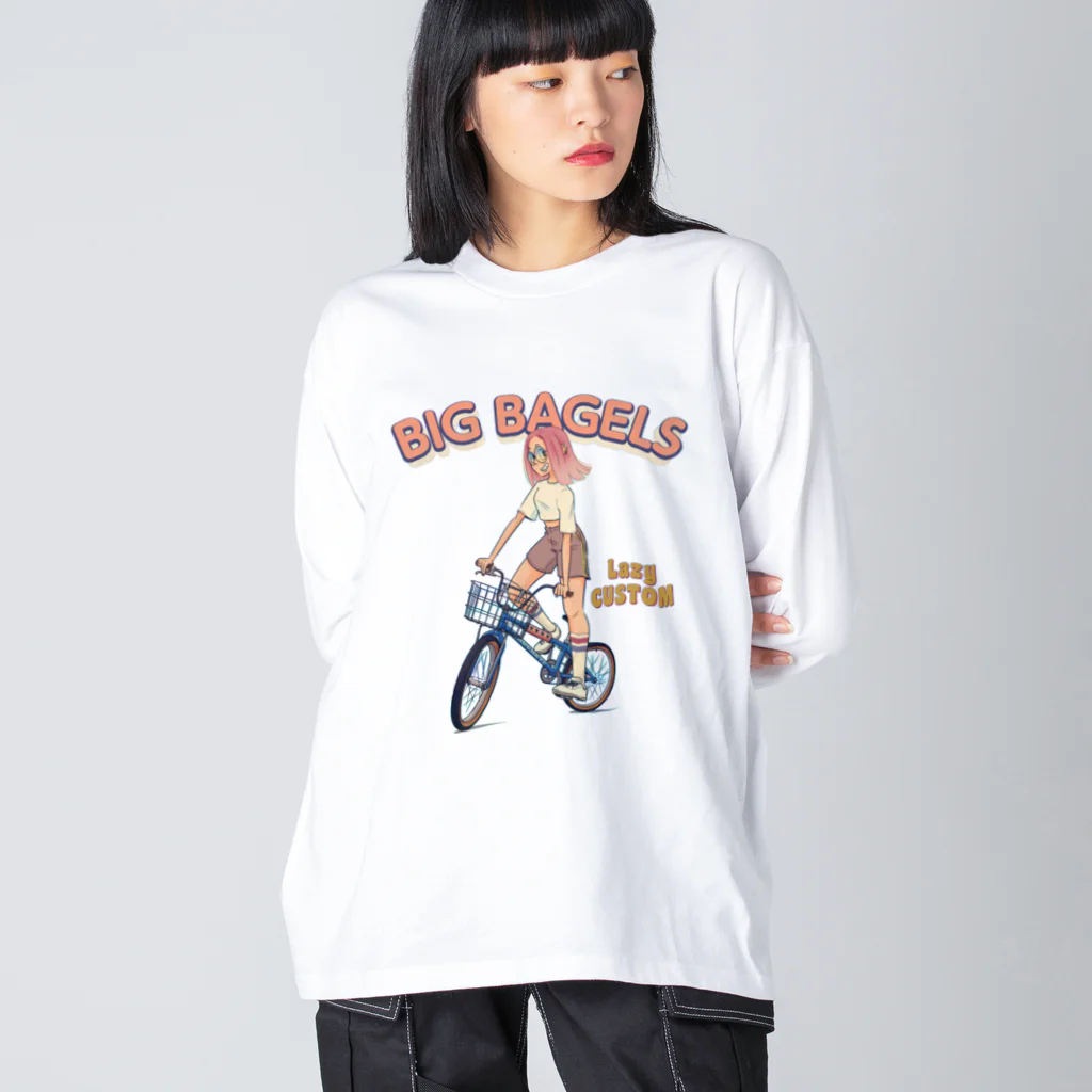 nidan-illustrationの"big bagels" ビッグシルエットロングスリーブTシャツ