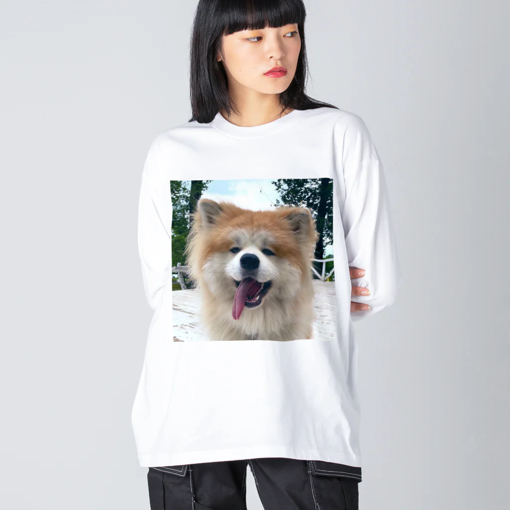 mofuakitaのBIG SMILE AKITA Big Long Sleeve T-Shirt