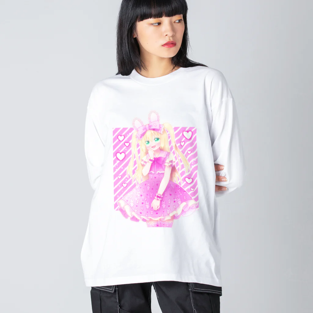 かわいいもののおみせ　いそぎんちゃくの💕🐰 ビッグシルエットロングスリーブTシャツ