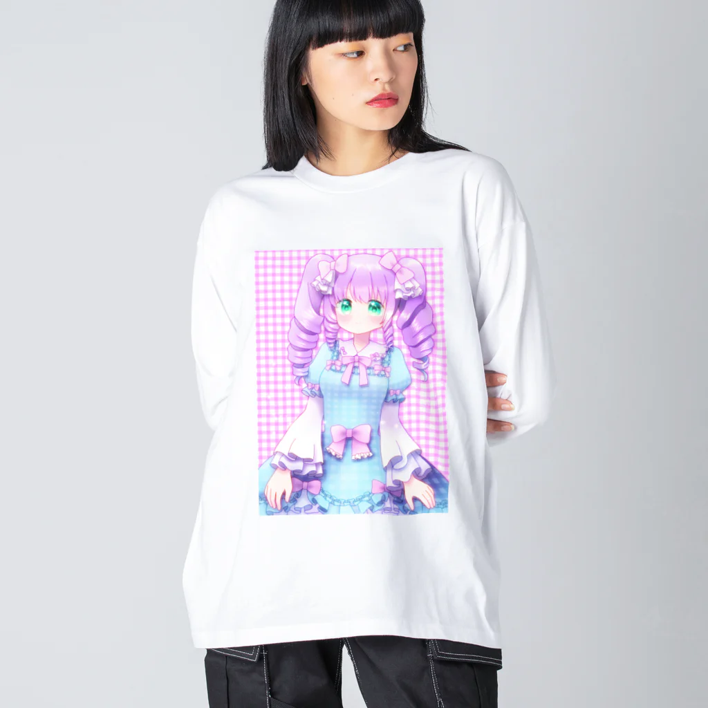 かわいいもののおみせ　いそぎんちゃくの🎀 ビッグシルエットロングスリーブTシャツ