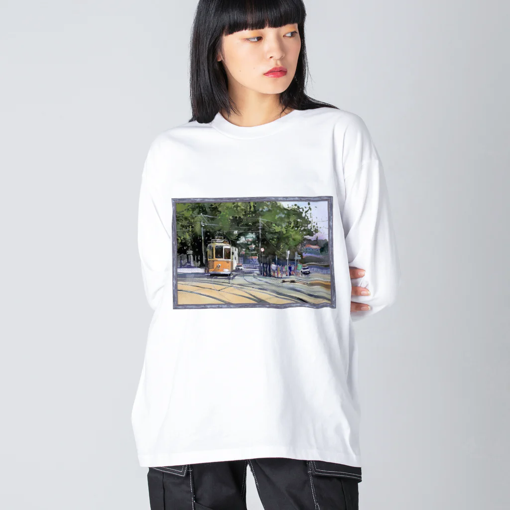 源内コンセプションの【水彩】 tram Porto Big Long Sleeve T-Shirt