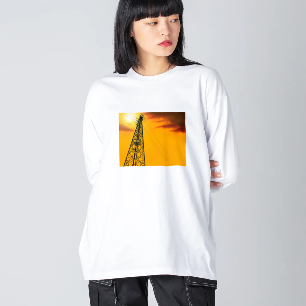 Psyche Webの夕景 ビッグシルエットロングスリーブTシャツ