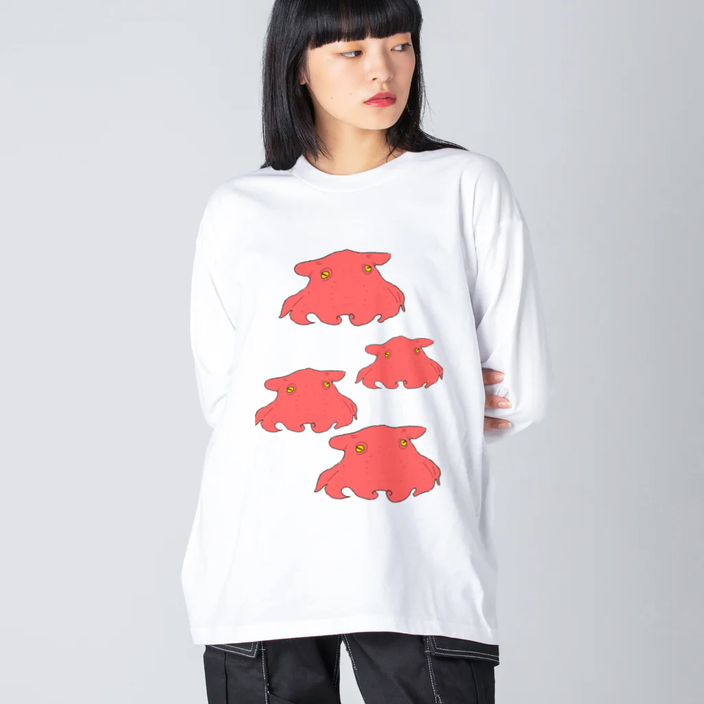 💙ゆらゆら王国💜のメンダコゆらゆらリアルTシャツ Big Long Sleeve T-Shirt