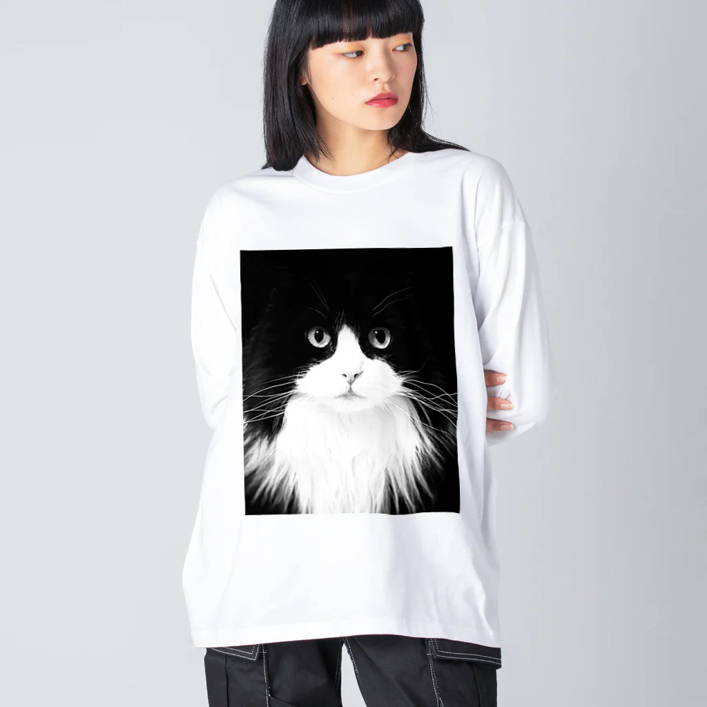 calling_catのノルウェイジャンフォレストキャットのエフエックスくん ビッグシルエットロングスリーブTシャツ