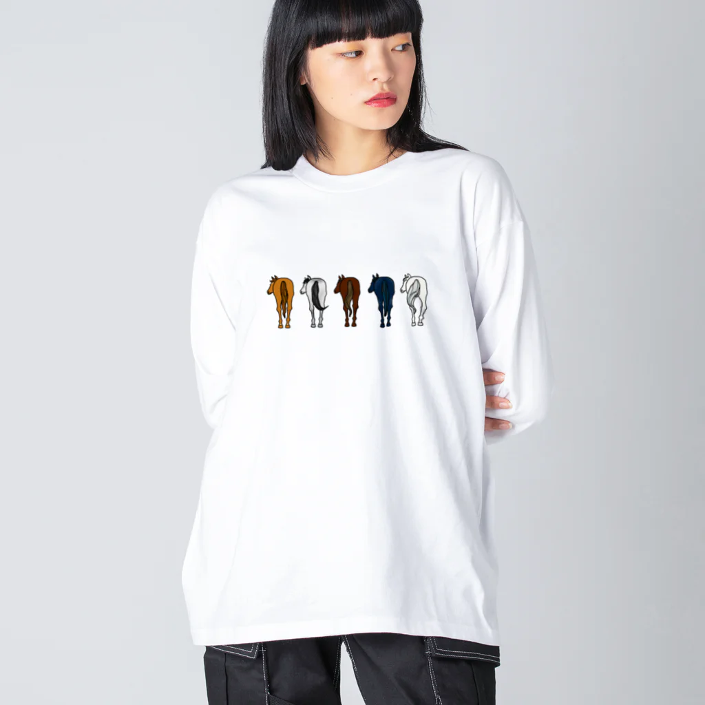 Ccraft_BTO SHOPの【うまけつ】サラブレッド ビッグシルエットロングスリーブTシャツ