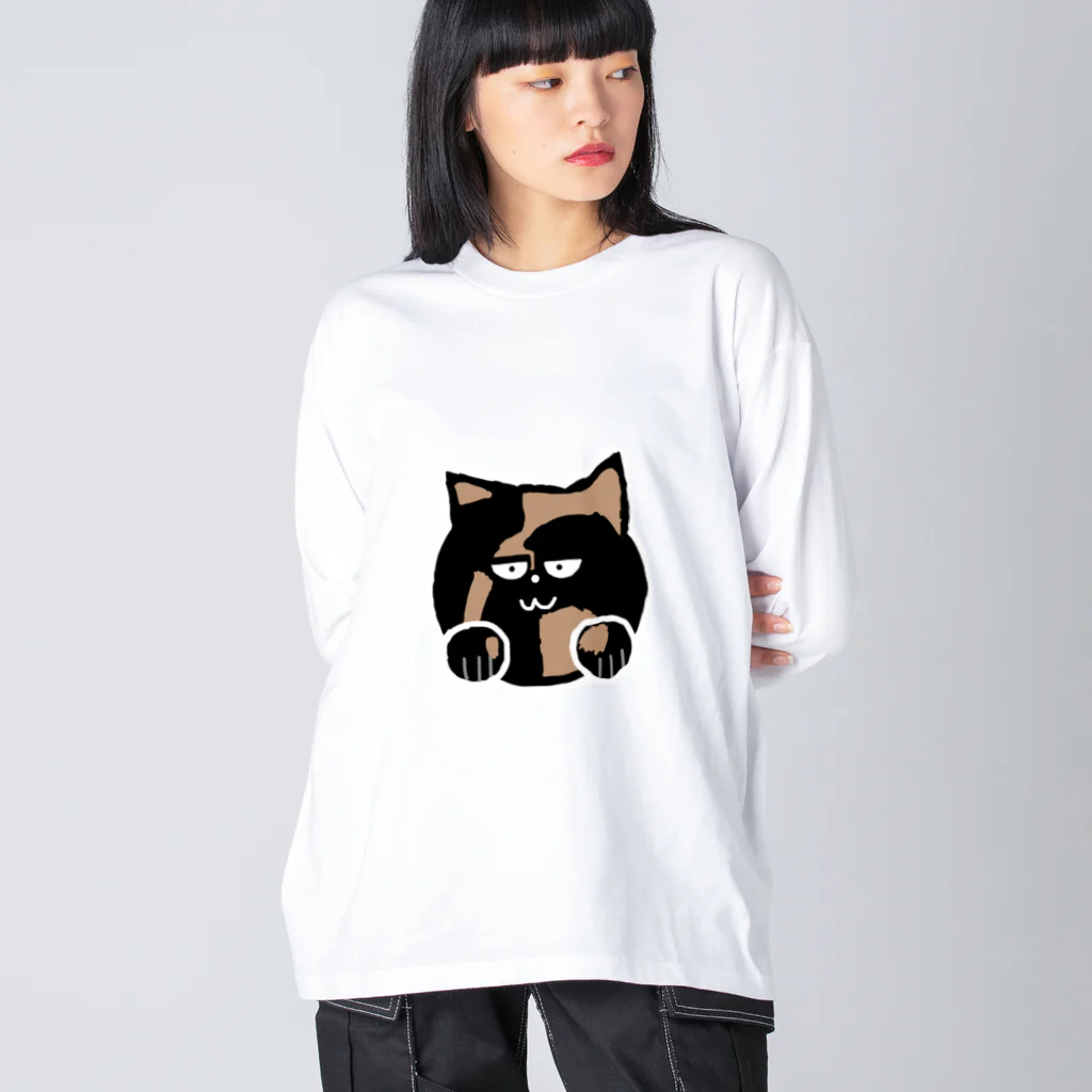 サビ猫azunekoのおうちのサビ猫のazuneko(あずねこ) ビッグシルエットロングスリーブTシャツ