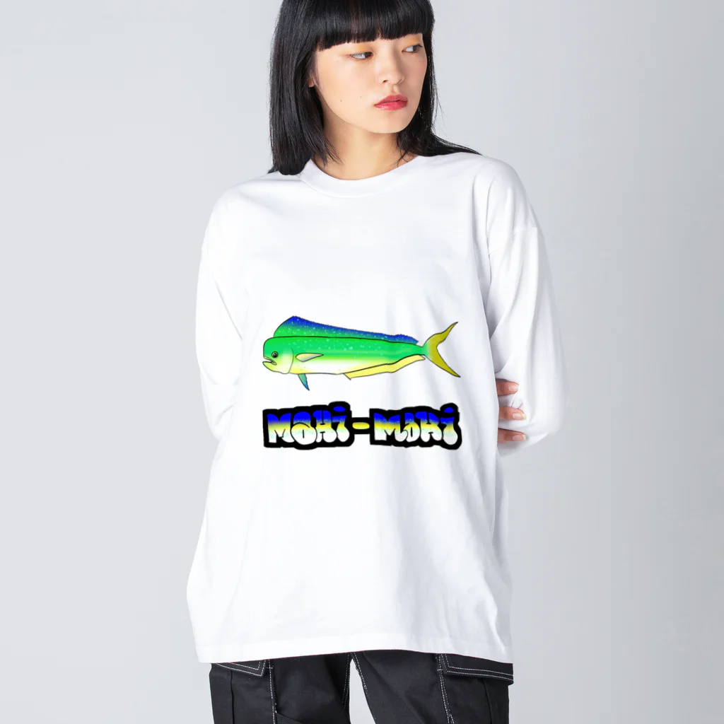 めぐるの魚ラフィティ  「MAHI-MAHI」 ビッグシルエットロングスリーブTシャツ