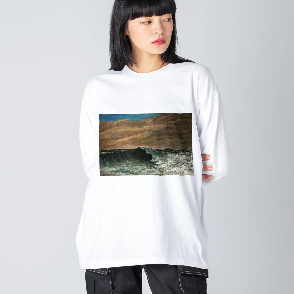 Takahashijunのギュスターヴ・クールベのグッズ　波 Big Long Sleeve T-Shirt