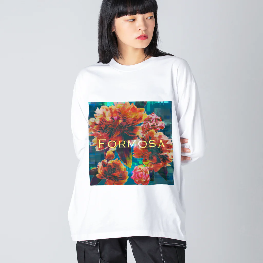 福陀落海灣公司の台湾花布 Big Long Sleeve T-Shirt