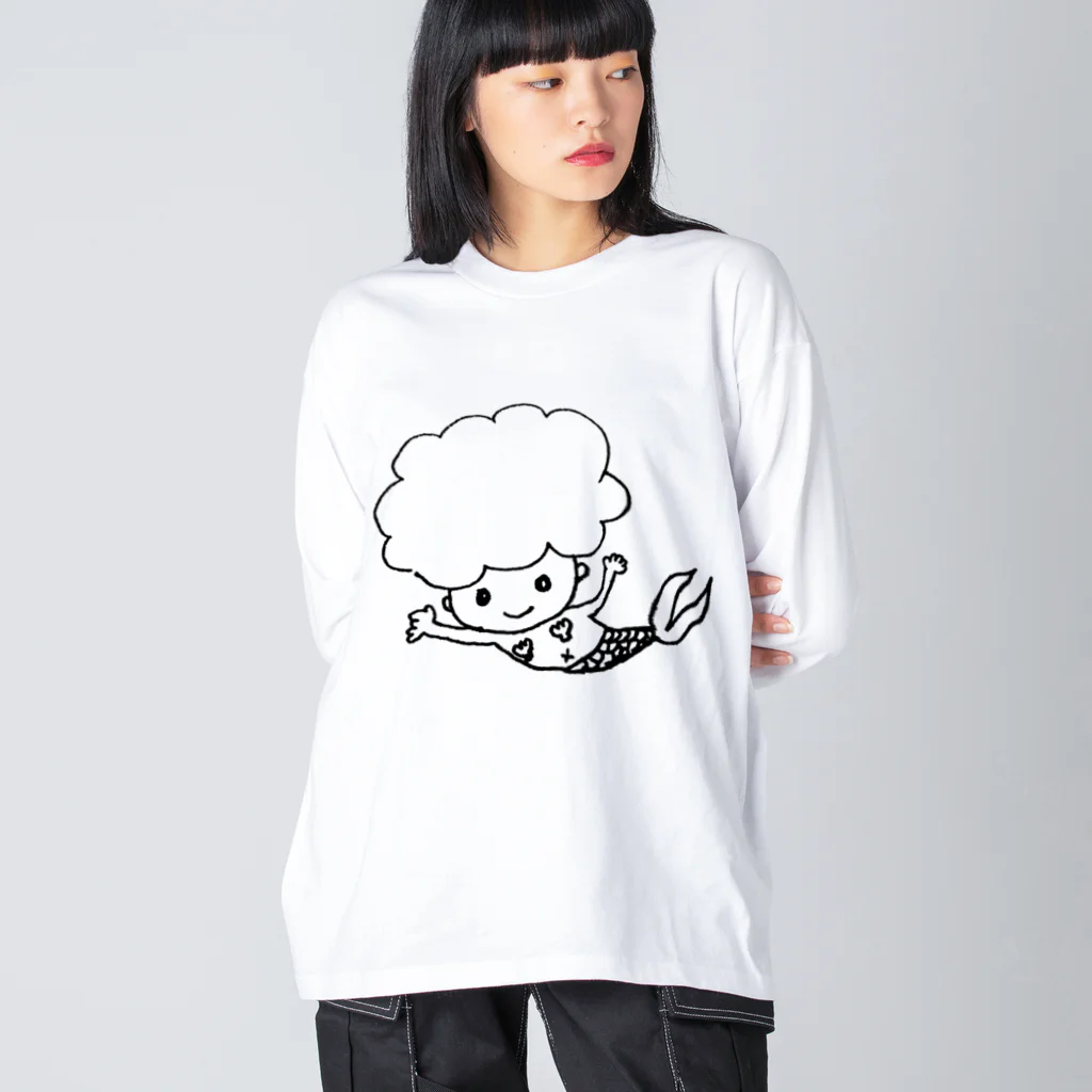 むにちょこのにんぎょちゃん ビッグシルエットロングスリーブTシャツ