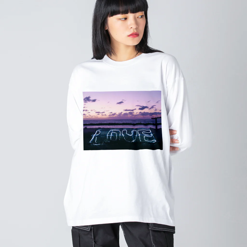 yohakuyaのlove　#Tシャツのよはくを埋める ビッグシルエットロングスリーブTシャツ