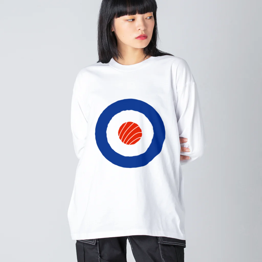 9bdesignのスシ・ターゲット Target Sushi Roll Roundel ビッグシルエットロングスリーブTシャツ