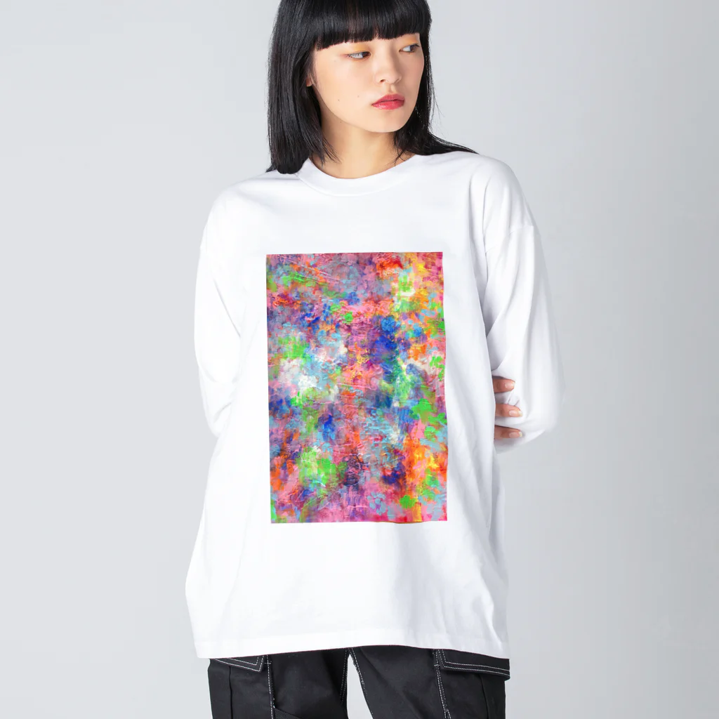 三姉妹とウフフのお店のお花畑 Big Long Sleeve T-Shirt