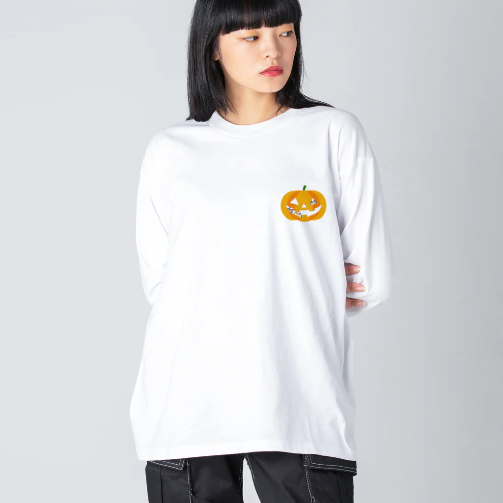 めいぷるのかぼちゃにゃ(ワンポイント) Big Long Sleeve T-Shirt