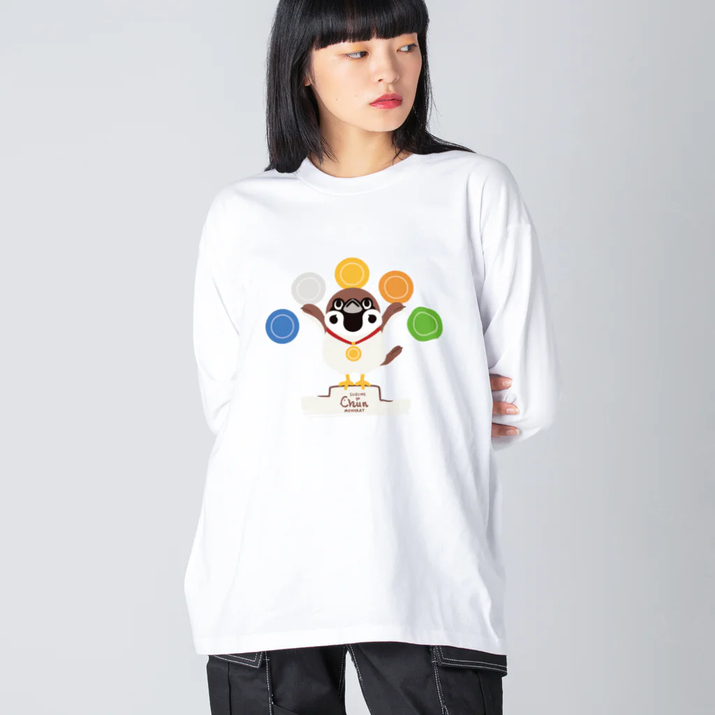 イラスト MONYAAT の競技　おしゃべり Big Long Sleeve T-Shirt