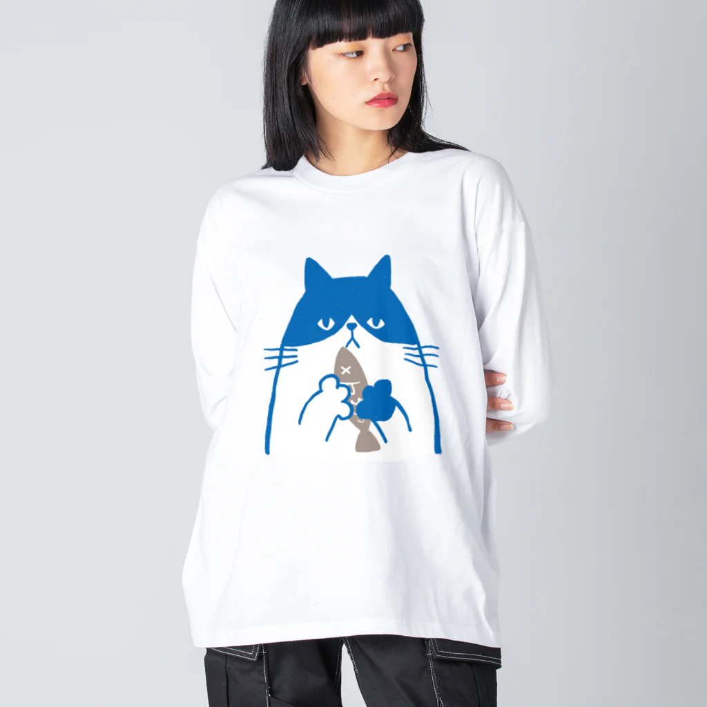 mincruのねこ と さかな Big Long Sleeve T-Shirt