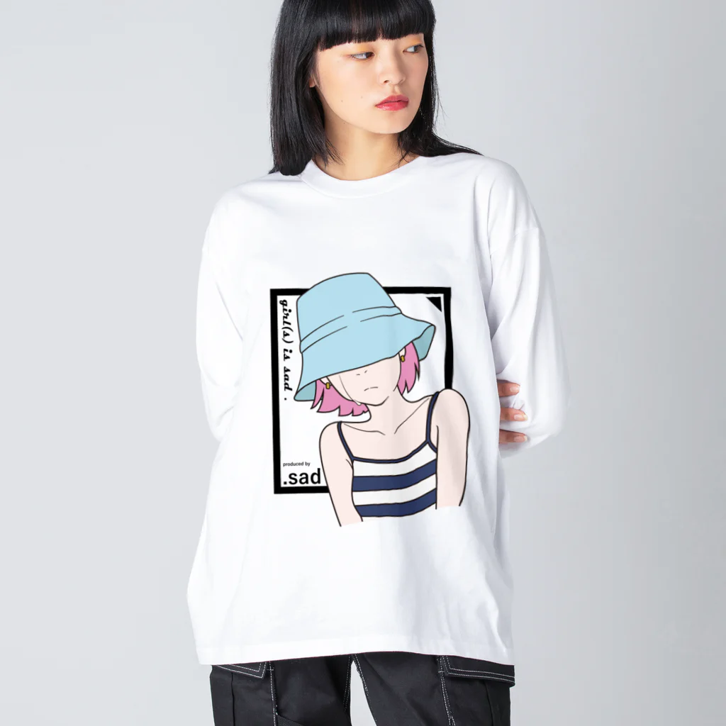 dot_sad_productsのgirl(s) is sad. ビッグシルエットロングスリーブTシャツ