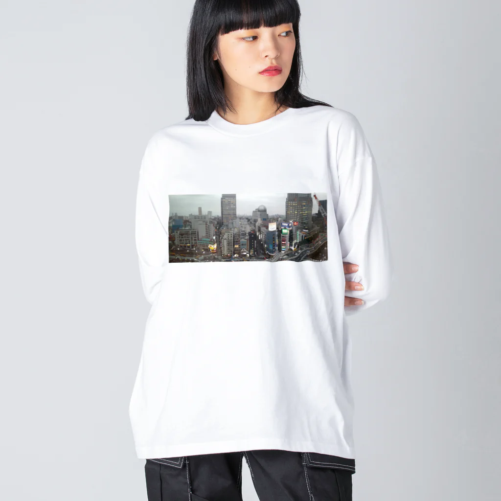 夢工房の都景色(前面印刷) Big Long Sleeve T-Shirt