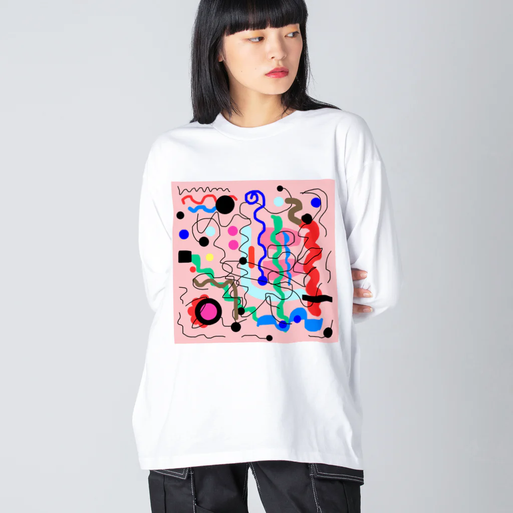 ユーモアガレージ🎈のおしゃれ模様❸ Big Long Sleeve T-Shirt