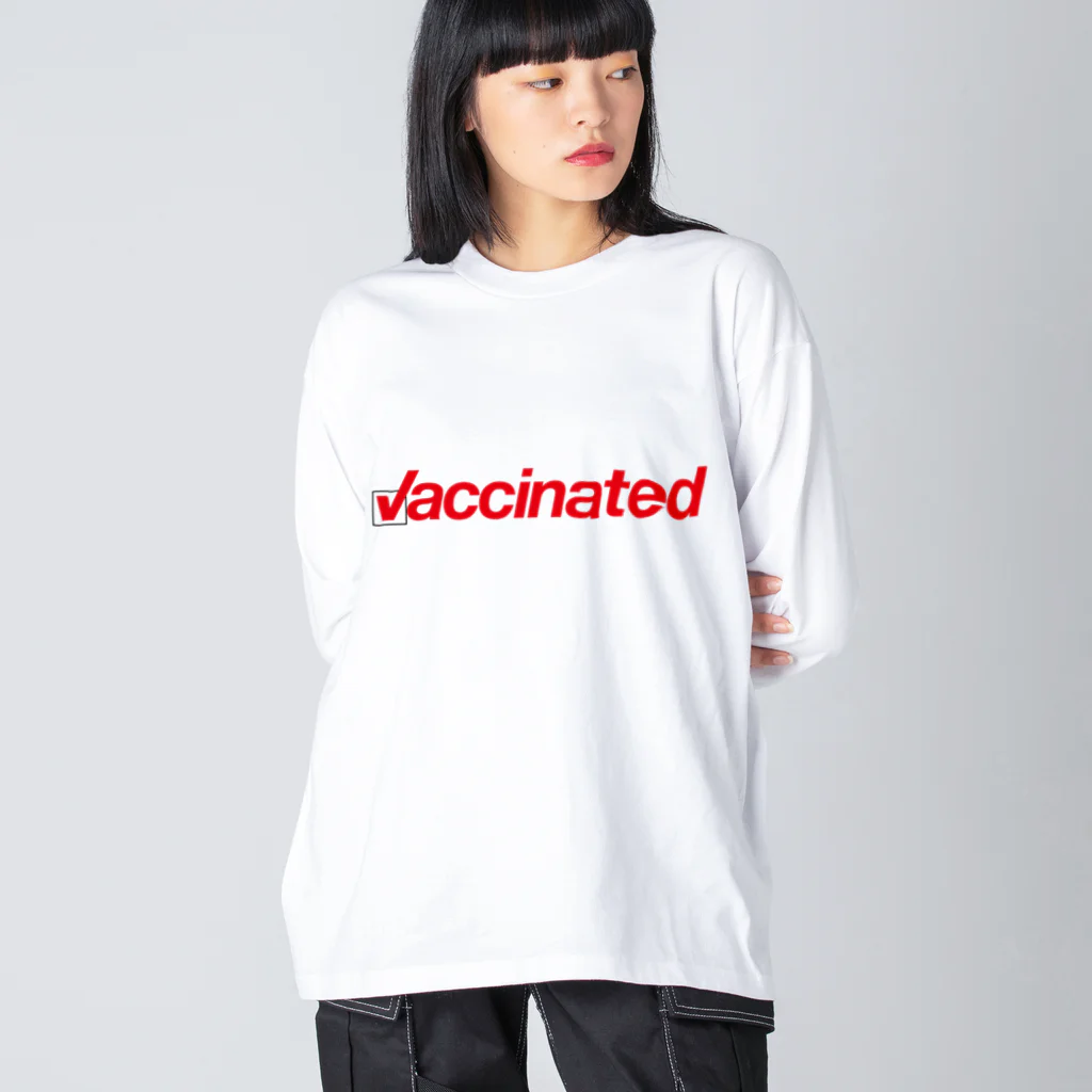 Life of heArtのVaccinated／新型コロンウイルス・ワクチン接種済み Big Long Sleeve T-Shirt