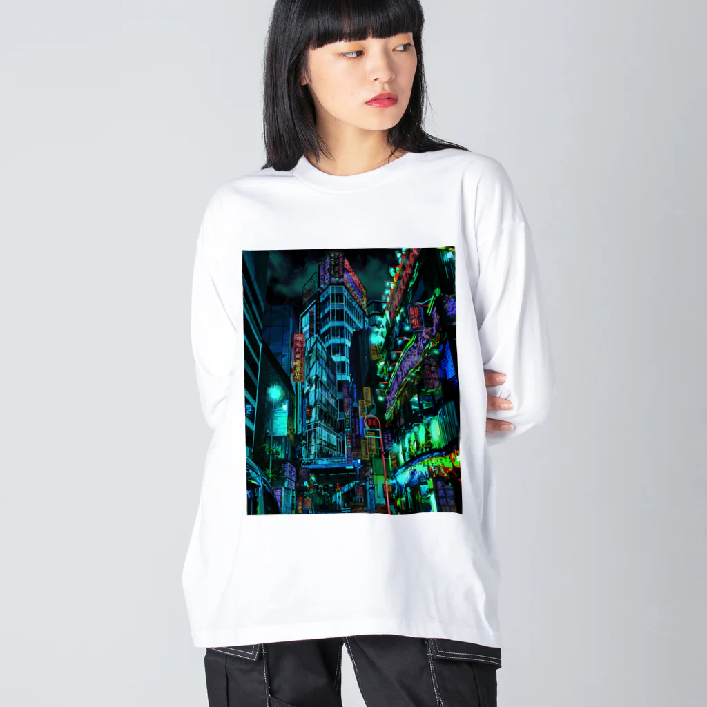 aero_acidのcyberpunk  tokyo Big Long Sleeve T-Shirt