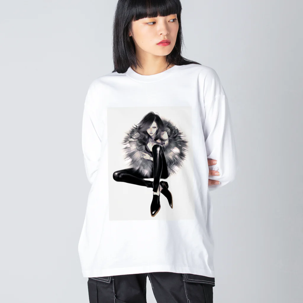 dahlia shop SUZURIのfur ビッグシルエットロングスリーブTシャツ