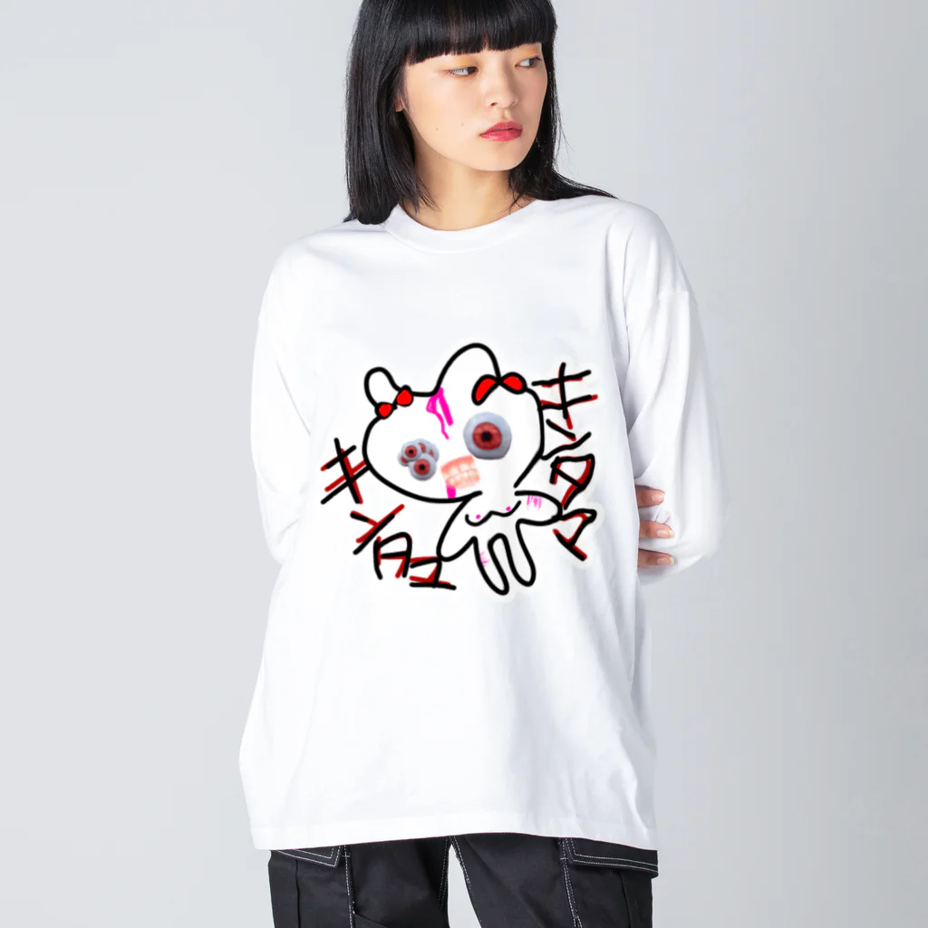 社不姫🛐のうさぎ ビッグシルエットロングスリーブTシャツ