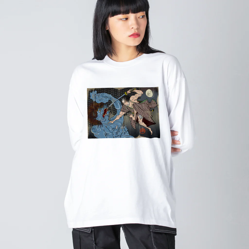 nidan-illustrationの"武者絵" 1-#1 Big Long Sleeve T-Shirt