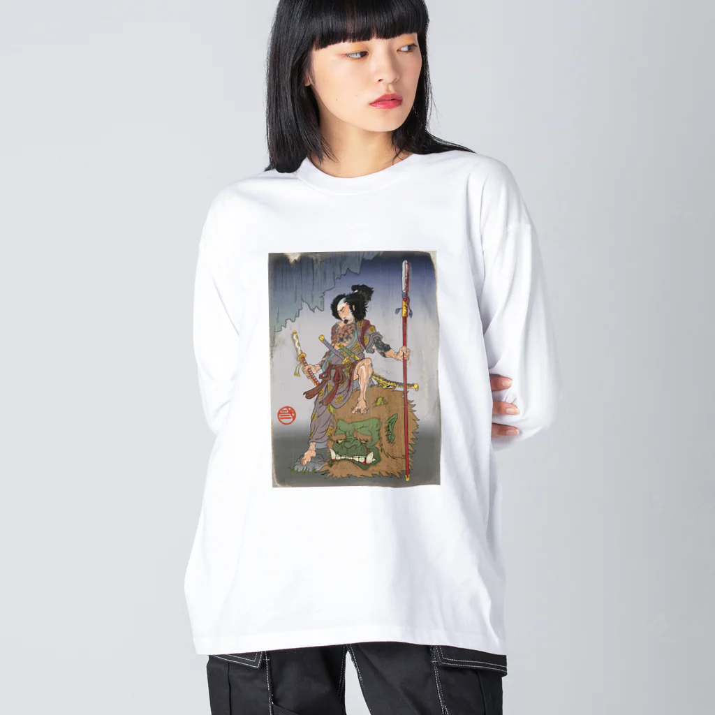 nidan-illustrationの"武者絵" 2-#1 ビッグシルエットロングスリーブTシャツ