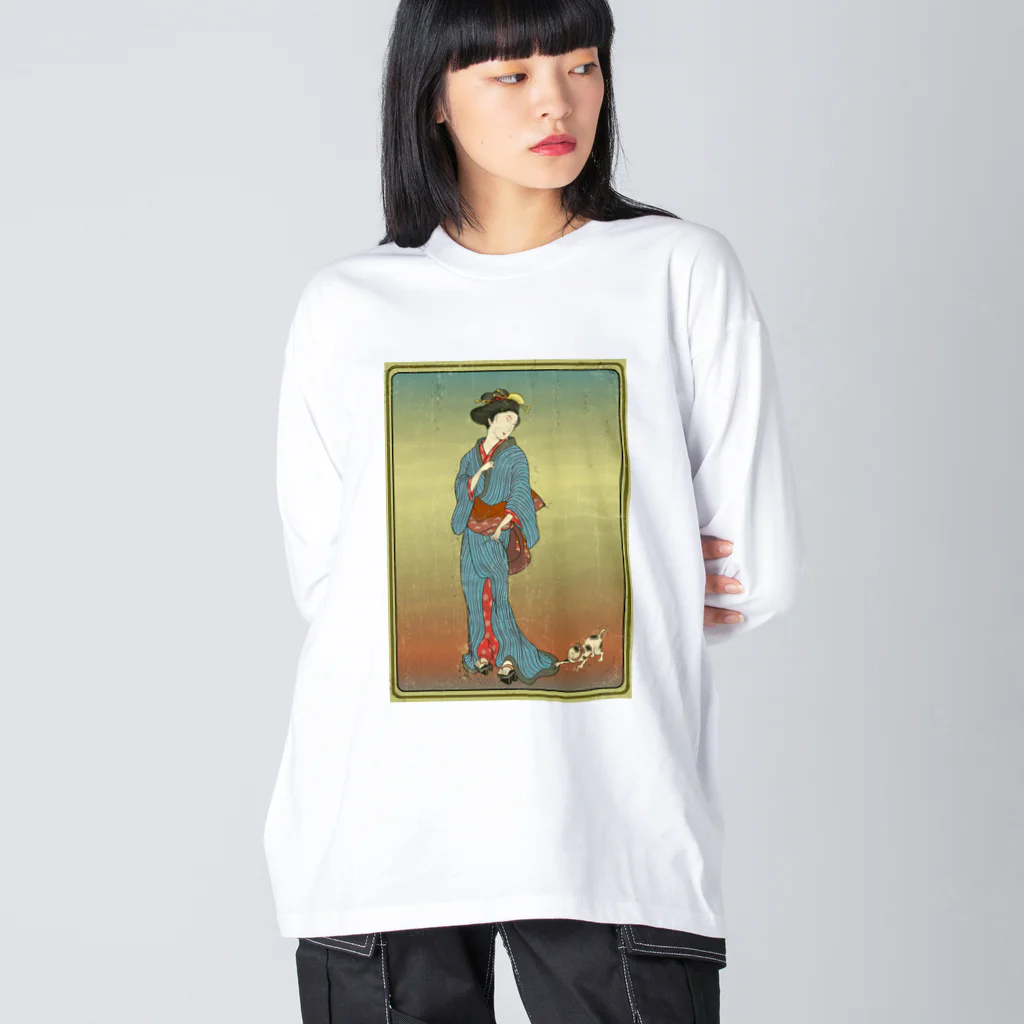 nidan-illustrationの"美人画" 1-#1 Big Long Sleeve T-Shirt